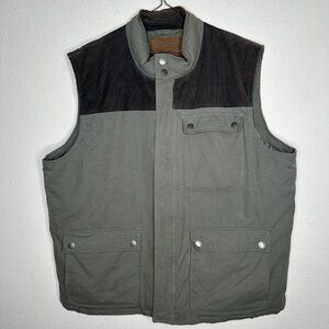Bob Timberlake Down Vest Jacket Mens Green Outdoor Quilted Sz XL hunting fishing